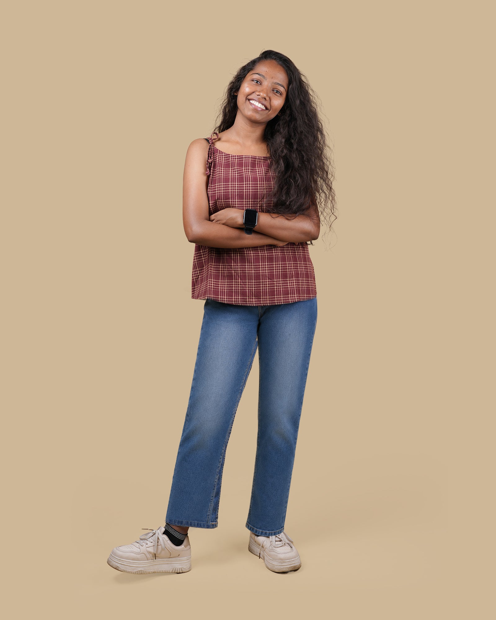 THE TIE UP COTTON TOP - RED