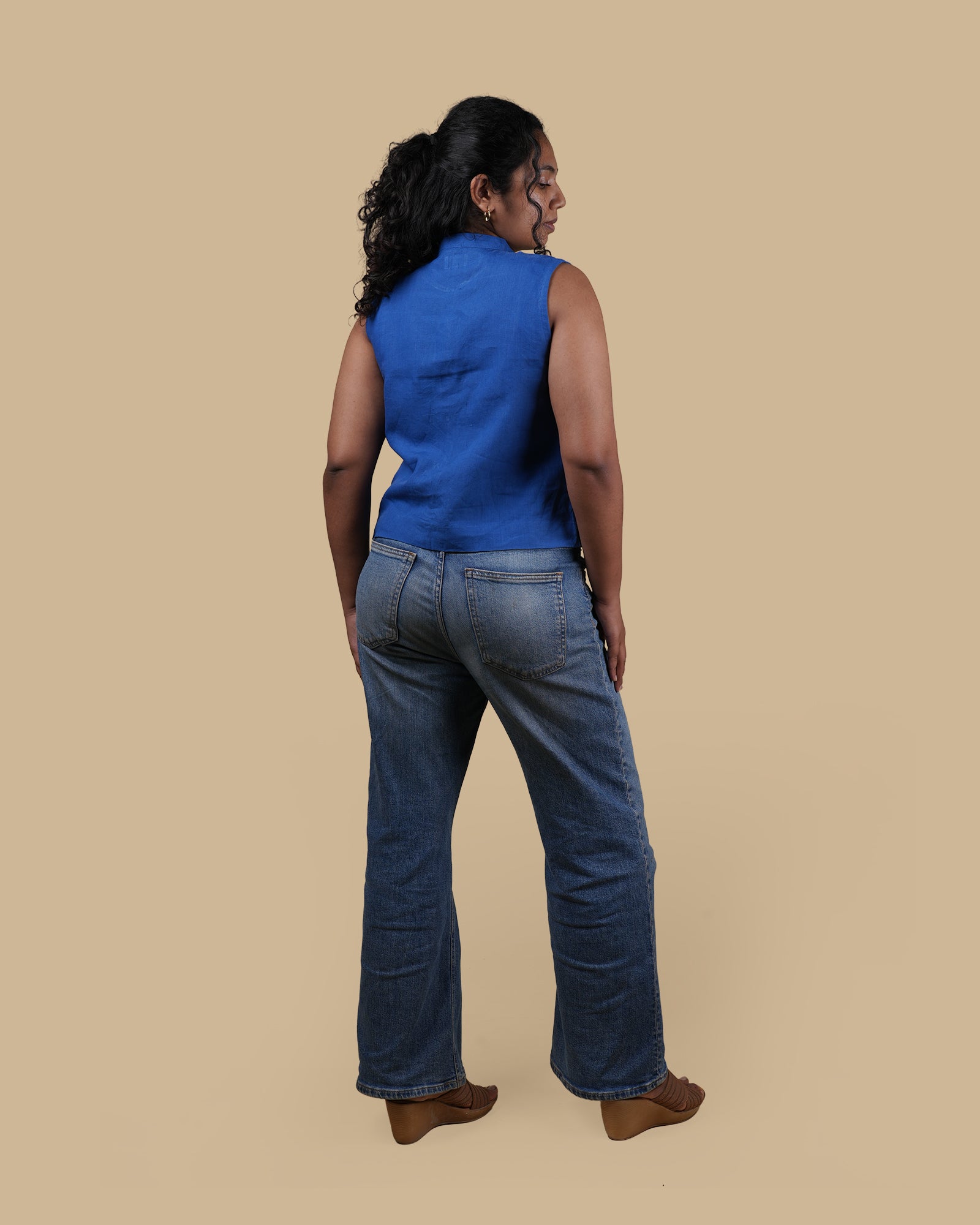 THE MOTIFS COTTON TOP - BLUE