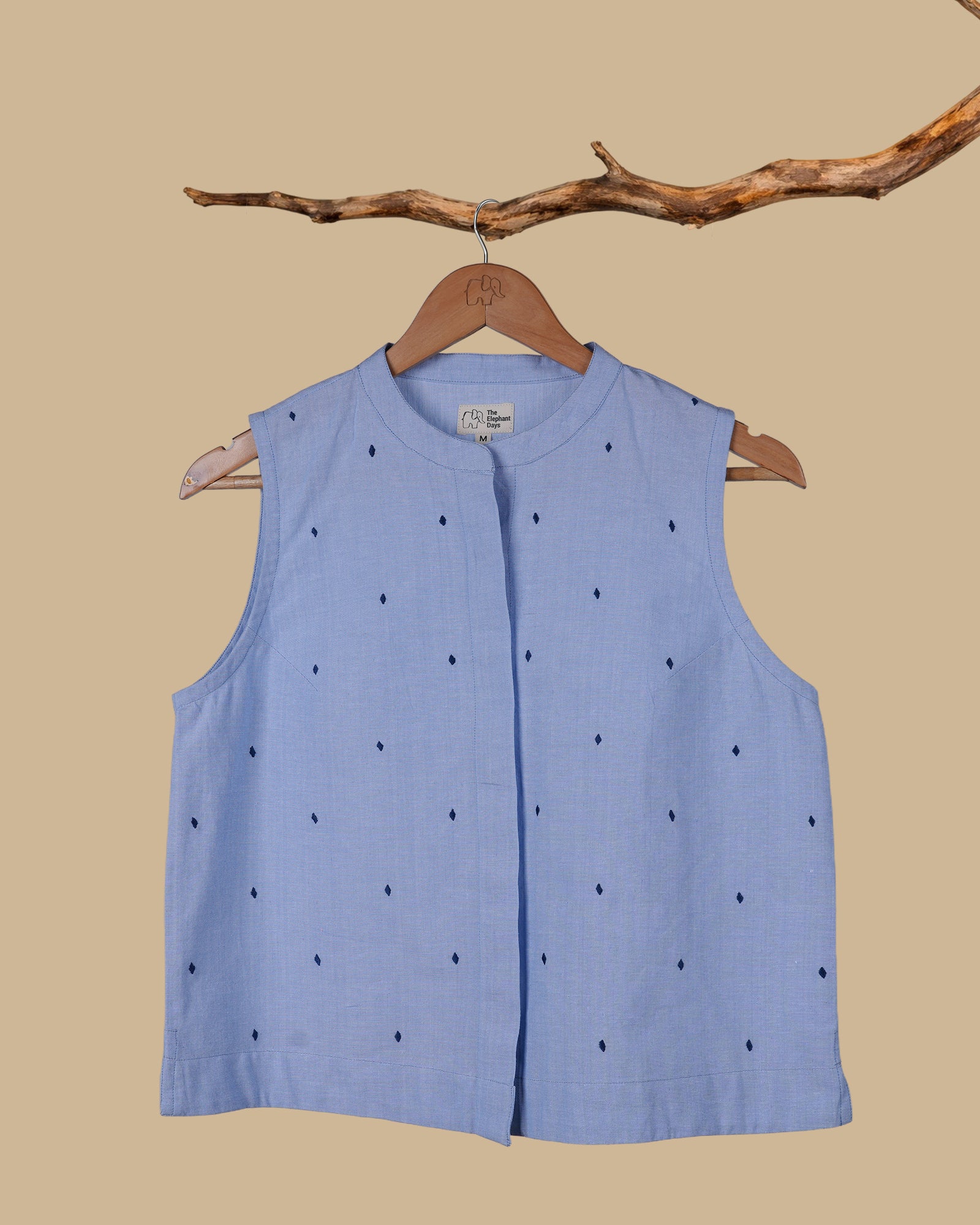 THE MOTIFS COTTON TOP - LIGHT BLUE