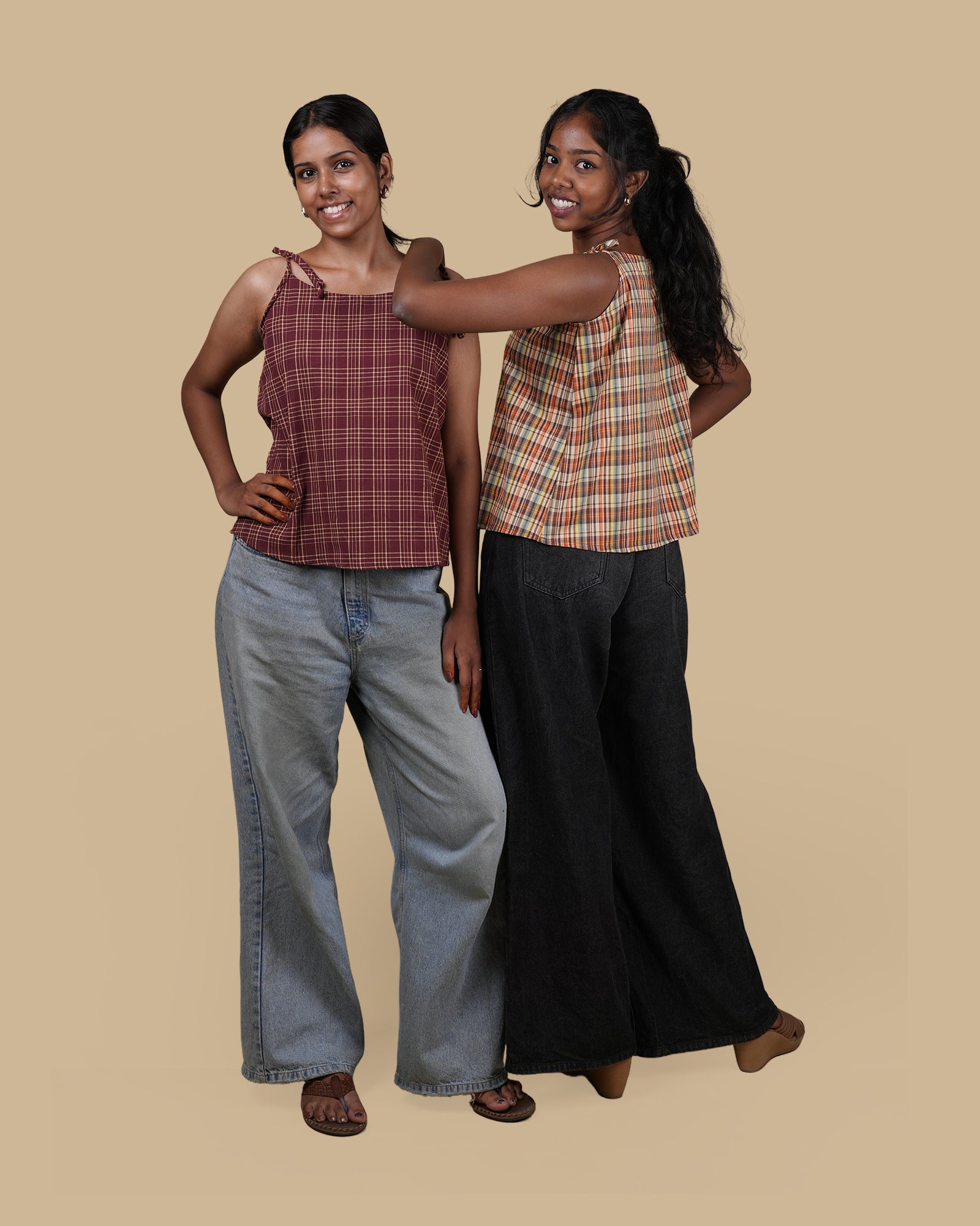 THE TIE UP COTTON TOP - MULTICOLOR