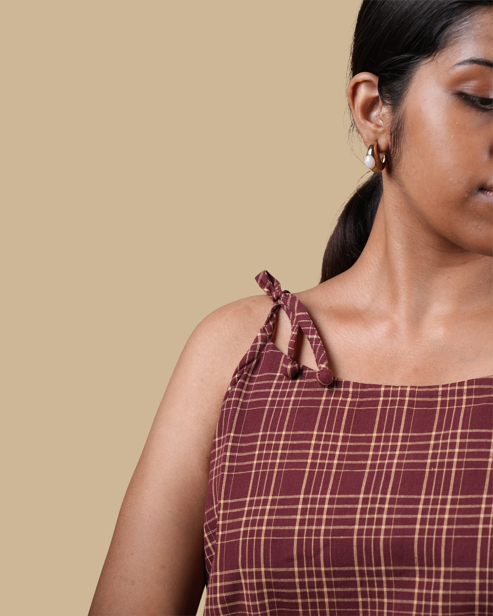 THE TIE UP COTTON TOP - RED