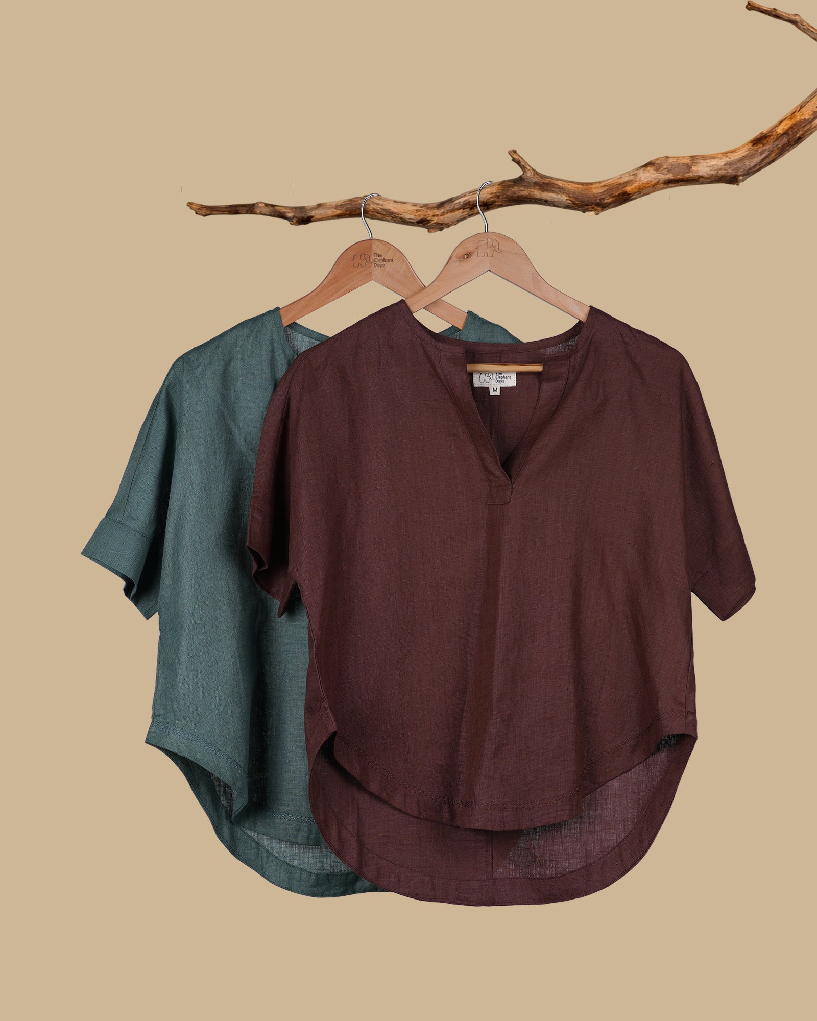 THE DRIFT HEM LINE TOP - BROWN