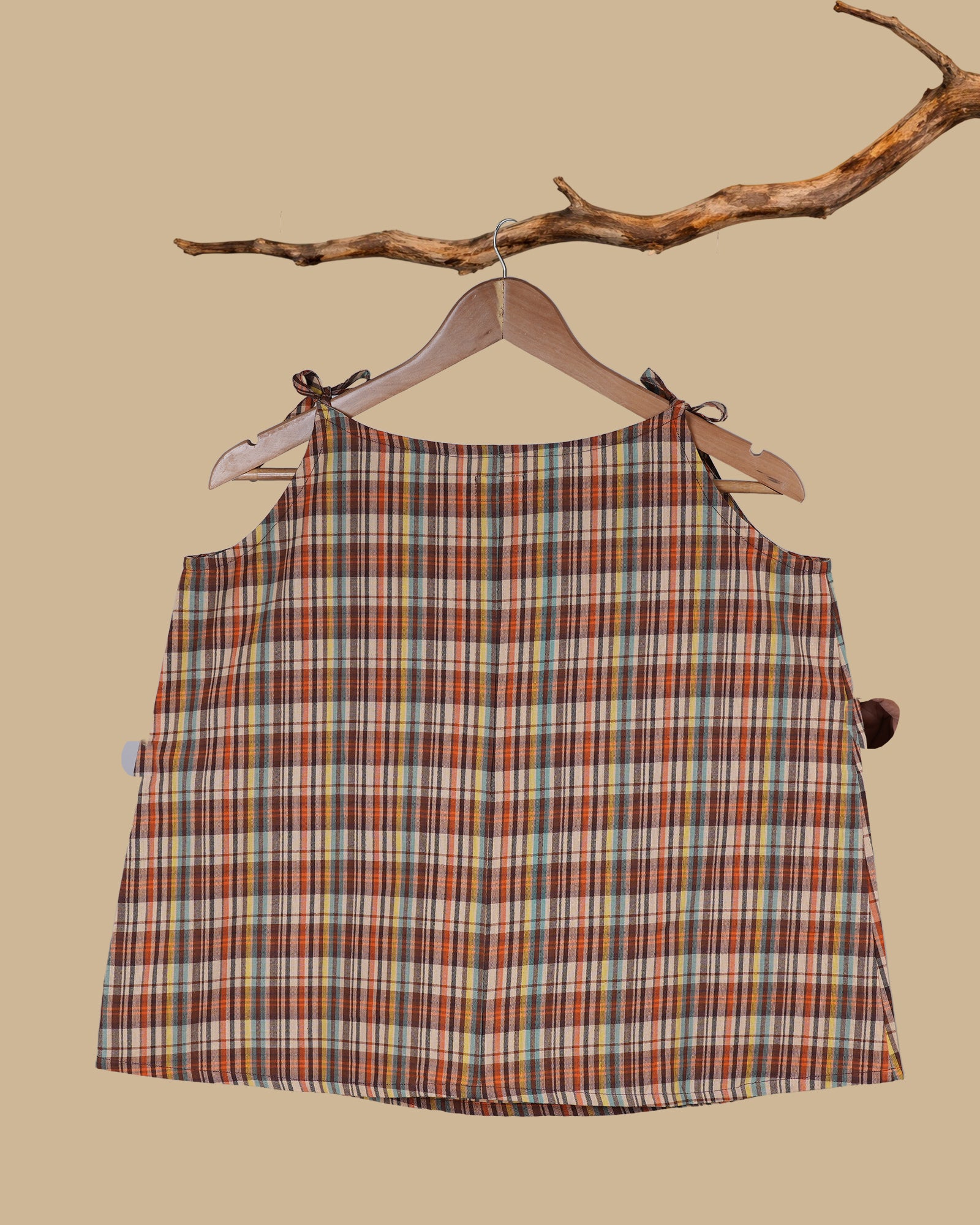 THE TIE UP COTTON TOP - MULTICOLOR