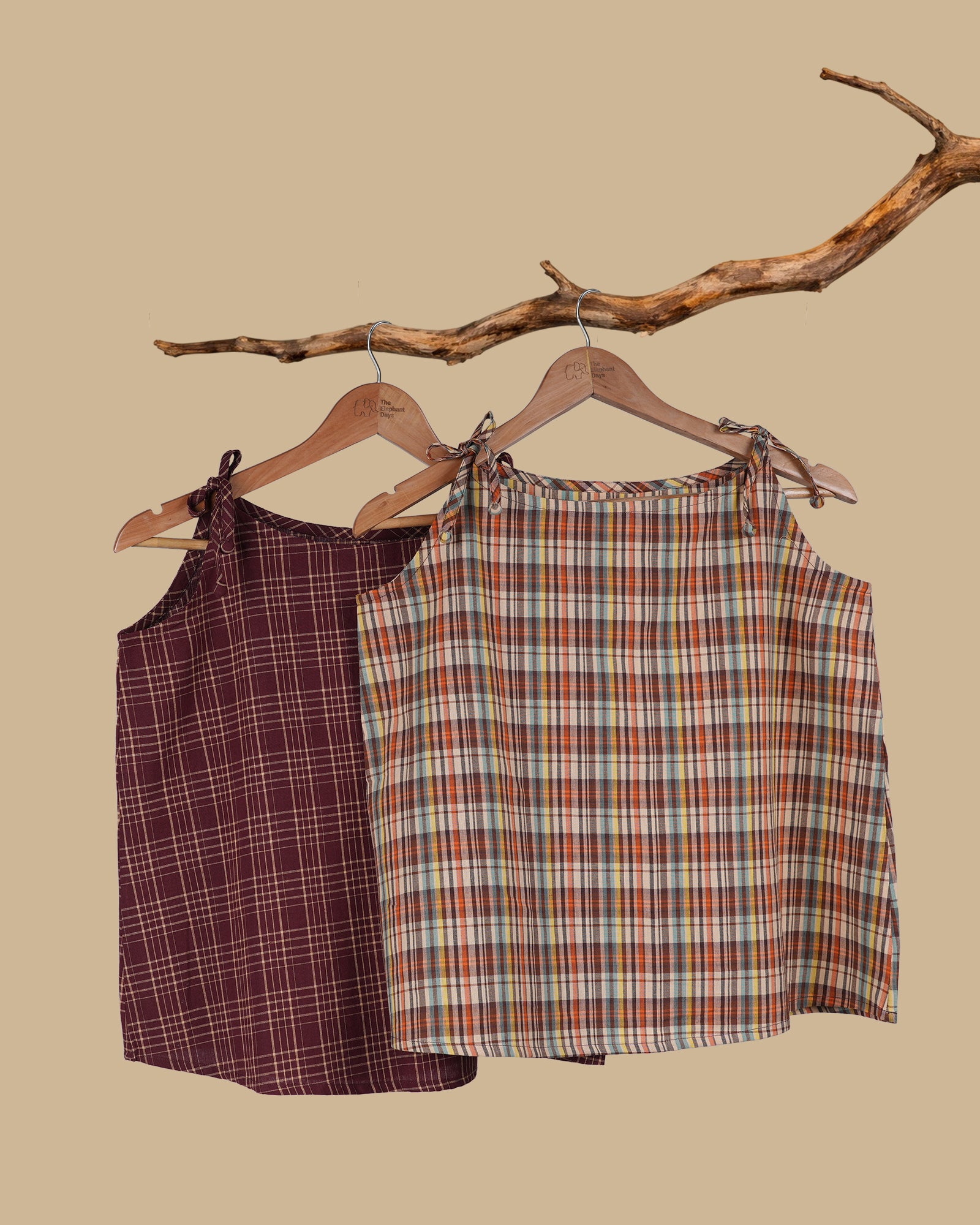 THE TIE UP COTTON TOP - MULTICOLOR